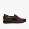 Manoletina Gucci El&aacute;sticos de mujer color marr&oacute;n