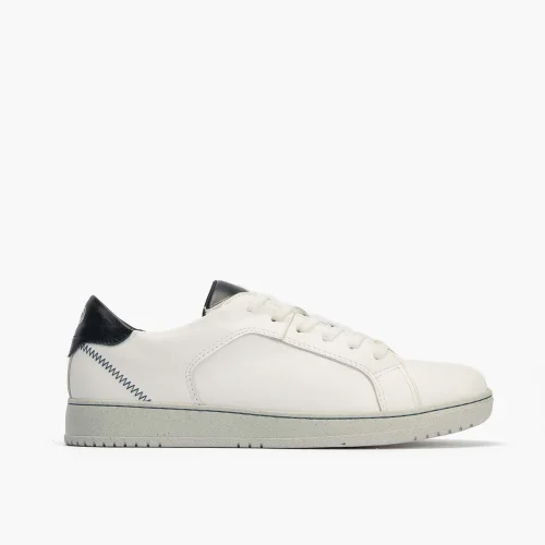 Basket Blanco hombre en napa color blanco