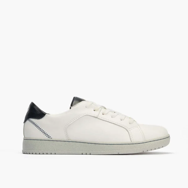 Basket Blanco hombre en napa color blanco