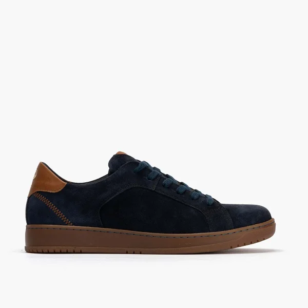 Basket en Serraje hombre color marino