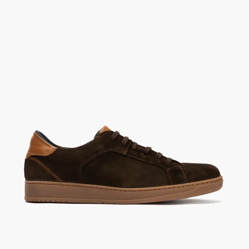 Basket en Serraje hombre color marron