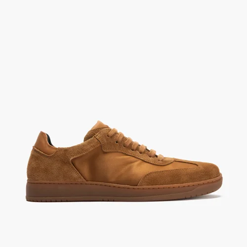 Deportivo con Nylon y serraje hombre color cognac