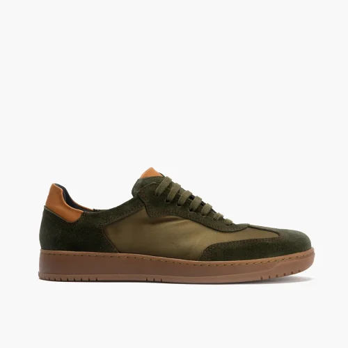 Deportivo con Nylon y serraje hombre color kaki